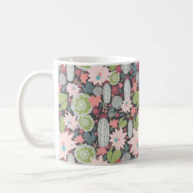 Succulent Plants And Cactus Coffee Mug (Left)