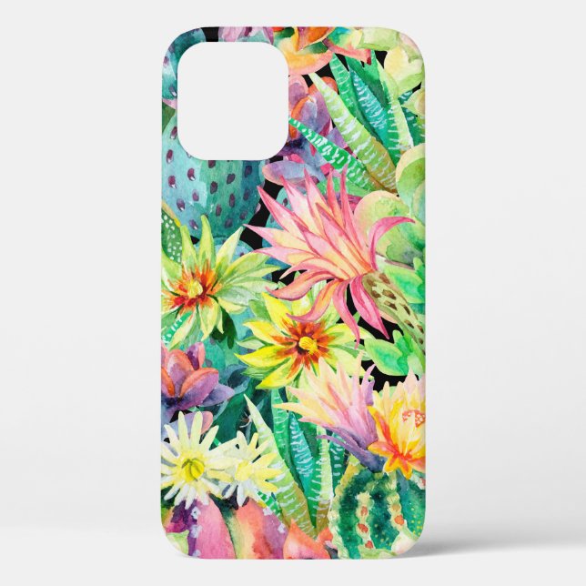 Succulent plants and cactus garden pattern Case-Mate iPhone case (Back)