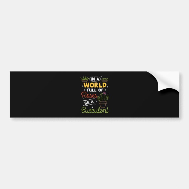 Succulent Plants Bumper Sticker (Front)