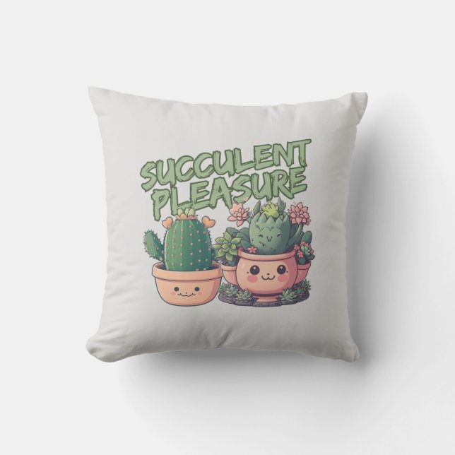 Succulent plants cushion (Front)
