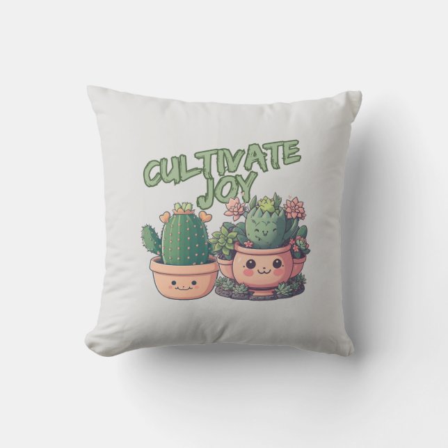 Succulent plants cushion (Front)