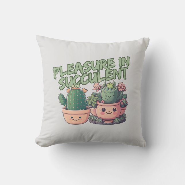 Succulent plants cushion (Front)
