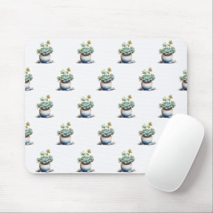 Succulent Plants in Pots Mouse Pad