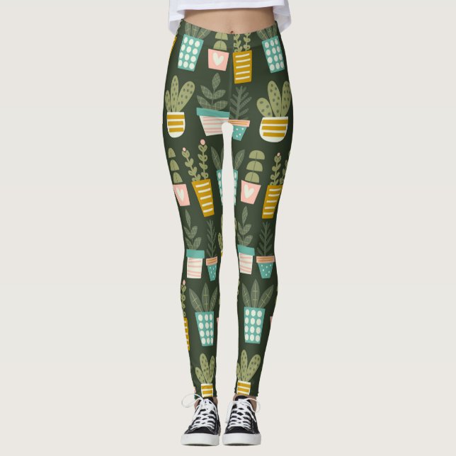 Succulent Plants Leggings (Front)