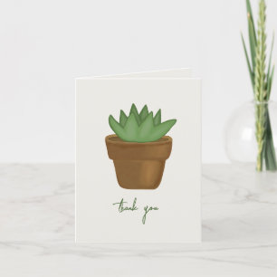 Succulent Plants Thank You Card