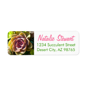 Succulent Pond by Amy Vangsgard Return Address Label