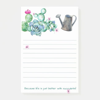 Succulent Post-It Note Pad