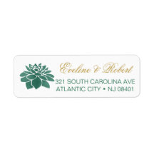 Succulent Return Address Labels