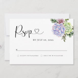 Succulent RSVP Card