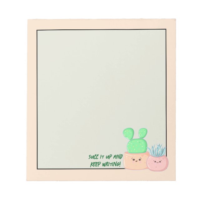 Succulent Scribbles: Notepad (Front)