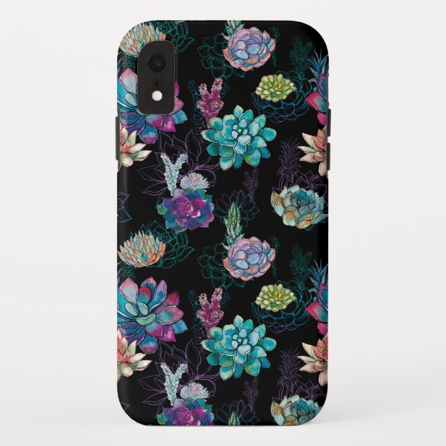 Succulent Seamless Pattern  Case-Mate iPhone Case (Back)