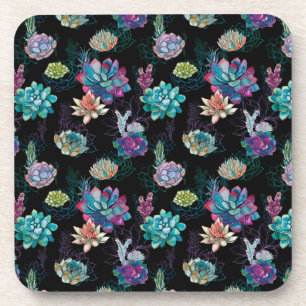 Succulent Seamless Pattern Coaster