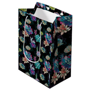 Succulent Seamless Pattern Medium Gift Bag