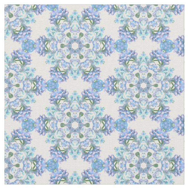 Succulent Snowflakes Fabric (Close Up)
