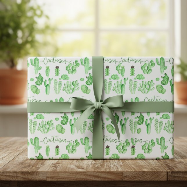 Succulent Style Cactus Wrapping Paper (Creator Uploaded)