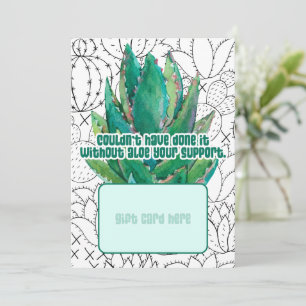 Succulent Thank You Teacher Gift Card Holder