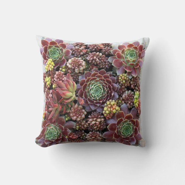 Succulent Throw Pillow (Front)