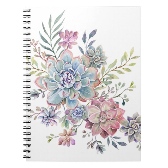 succulent watercolor notebook (Front)