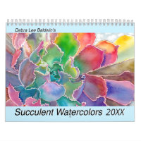 Succulent Watercolors 20XX by Debra Lee Baldwin