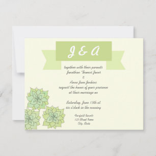 Succulent Wedding Invitation