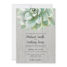 Succulent Wedding Invitation