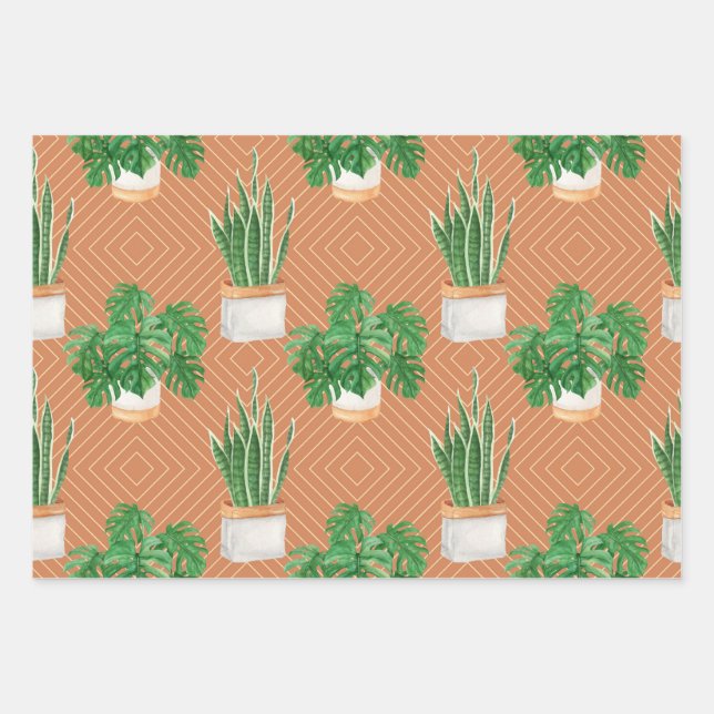 Succulent Wrapping Paper Sheet (Front)