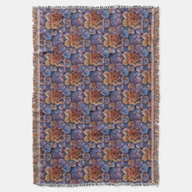 Succulently Fresh Throw Blanket (Front Vertical)