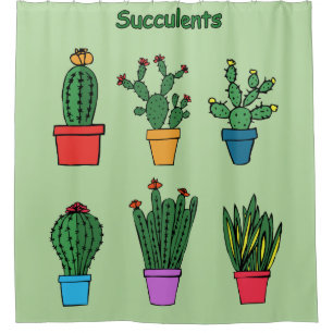 Succulents #1 shower curtain