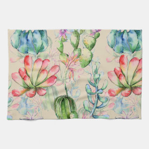 Succulents and Cacti Kitchen Towel