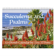 Succulents and Psalms 12-month calendar