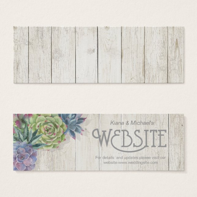 Succulents and Rustic Wood Website Insert ID515 (Front & Back)