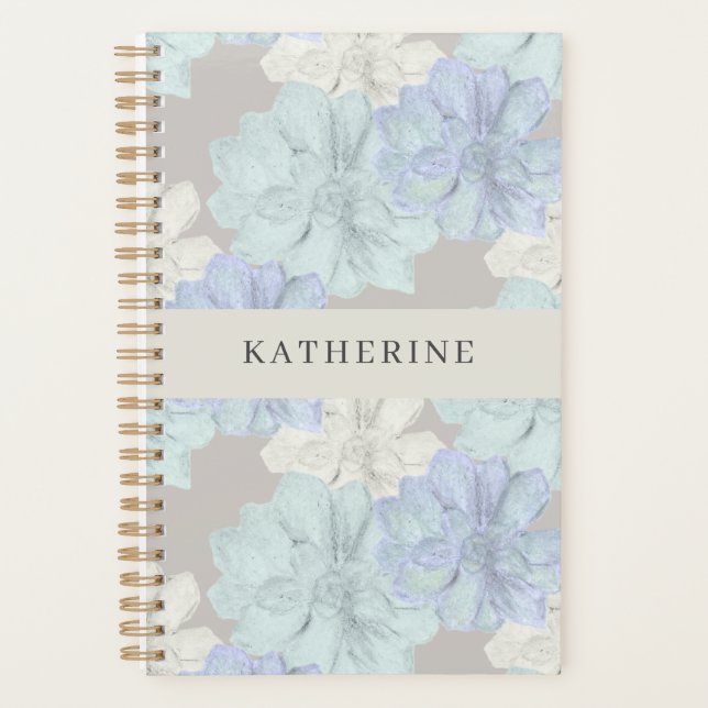 Succulents Art Pattern Planner (Front)