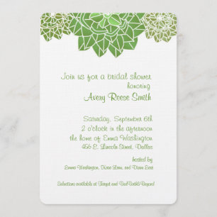 Succulents Bridal Shower Invitation
