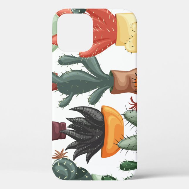 Succulents, cactuses: cute floral pattern. Case-Mate iPhone case (Back)