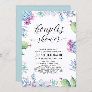 Succulents Couples Wedding Shower Invitation