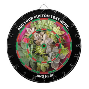 Succulents Dartboard with Custom Text