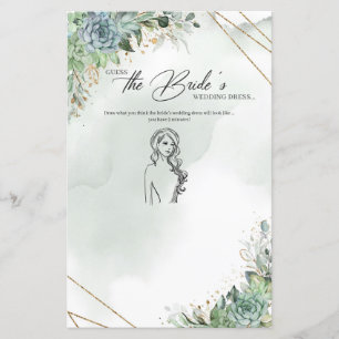 Succulents eucalyptus gold Guess The Bride’s Dress