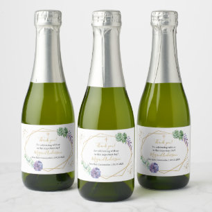 Succulents First Communion Favours Sparkling Wine Label