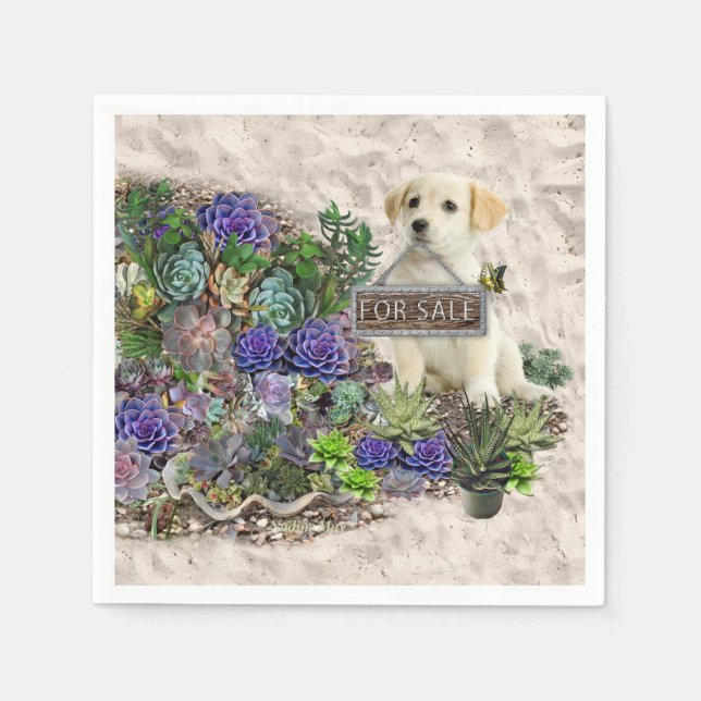 Succulents for sale napkin (Front)
