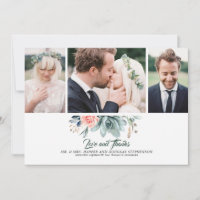 Succulents Greenery and Pink Rose 3 Photos Wedding