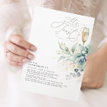 Succulents Greenery Gold Leaves Engagement Party Invitation<br><div class="desc">Watercolor greenery,  sage green succulents and gold eucalyptus leaves engagement party invitations - Let's Toast</div>