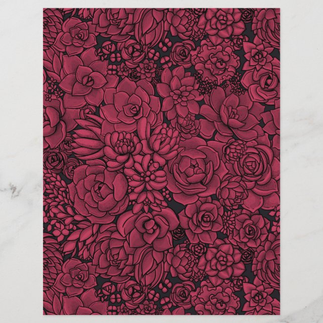 Succulents in Viva Magenta- Color of the Year 2023 (Front)