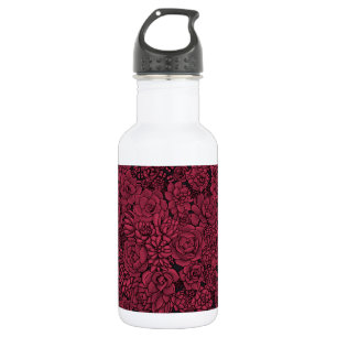 Succulents in Viva Magenta- Colour of the Year 202 532 Ml Water Bottle