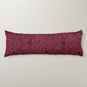 Succulents in Viva Magenta- Colour of the Year 202 Body Cushion