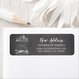 Succulents New Address Moving Return Address Label
