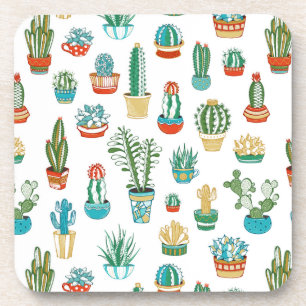 Succulents Pattern Coaster