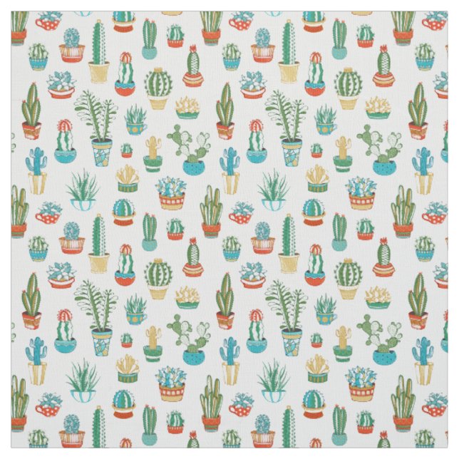 Succulents Pattern Fabric (Swatch)