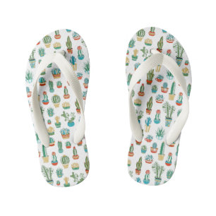 Succulents Pattern Kid's Thongs
