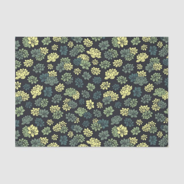 Succulents Pattern Tissue Paper (Front)
