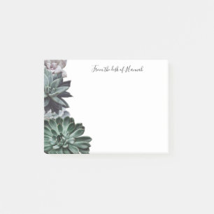 Succulents Personalised Post-It Notes